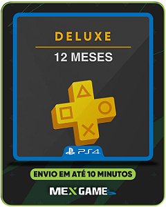 PSN PLAYSTATION PLUS DELUXE 12 MESES - PS4 - MÍDIA DIGITAL