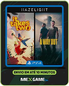 PACOTE HAZELIGHT (IT TAKES TWO + A WAY OUT) - PS4 - MÍDIA DIGITAL