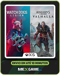 BUNDLE ASSASSIN’S CREED VALHALLA + WATCH DOGS: LEGION - XBOX SERIES X|S - MÍDIA DIGITAL
