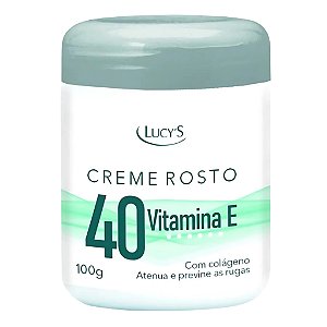 Creme Facial 40+ Anos Anti-Rugas Clareador e Removedor de Manchas Com Vitamina E