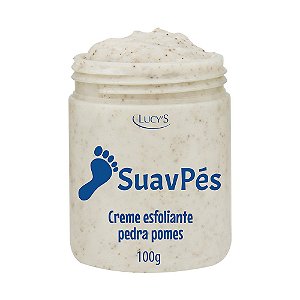 Esfoliante Creme para Pés Pedra Pomes  SuavPés - Remove as Células Mortas e Amacia a Pele Com Rachaduras -  Lucy's 100g
