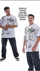 Camiseta Oversized Grafitada