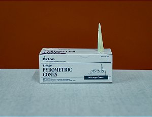 CONE PIROMETRICO ORTON STANDARD LARGE NUMERO 8 - 1250 GRAUS (CAIXA 50 UNIDADES)