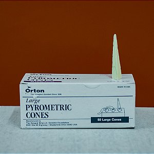 CONE PIROMETRICO ORTON STANDARD LARGE NUMERO 8 - 1250 GRAUS (CAIXA 50 UNIDADES)