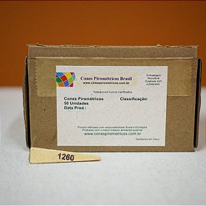 CONE PIROMETRICO NACIONAL NUMERO 8 - 1260 GRAUS (CAIXA 50 UNIDADES)