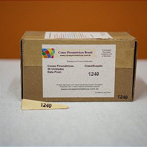 CONE PIROMETRICO NACIONAL NUMERO 7 - 1240 GRAUS (CAIXA 50 UNIDADES)