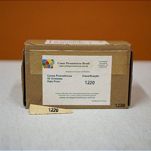CONE PIROMETRICO NACIONAL NUMERO 6 - 1220 GRAUS (CAIXA 50 UNIDADES)