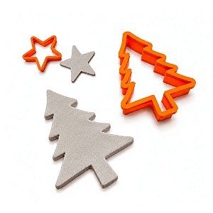 CARIMBO MARCADOR - KIT ARVORE DE NATAL COM ESTRELA