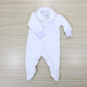 Macacão Tip Top Bebê Prematuro Branco 3d Ursinhos