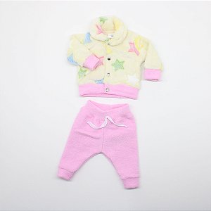 Conjunto Prematuro Amarelo Conjfl005