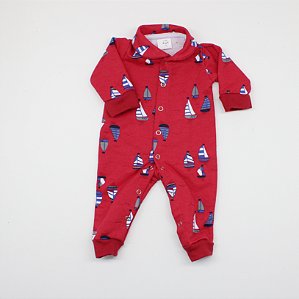 Macacão Prematuro Vermelho Barco Tipml007