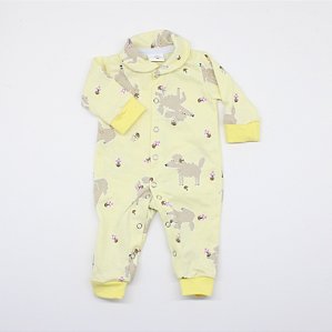 Macacão Prematuro Cachorro Amarelo Tipml001