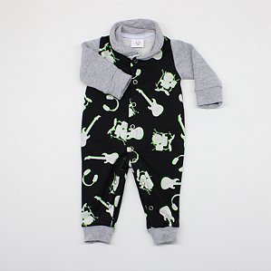 Macacão Prematuro Cinza Guitarra Tipml004