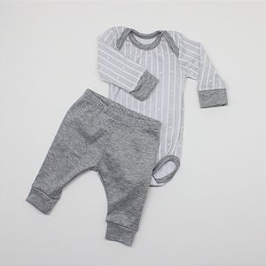 Conjunto Body Prematuro Cinza Bod172