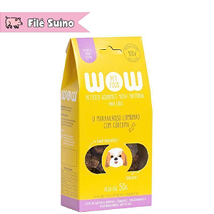 Petisco Wow Filé Suino com Cúrcuma Crocante Gourmet 50g P/ Caes