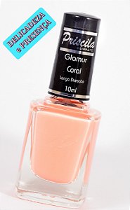 COR CORAL - ESMALTE DE UNHA PRISCILA - QUALIDADE, BRILHO e DURABILIDADE