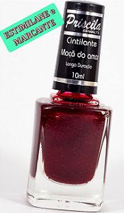 COR MAÇA DO AMOR - ESMALTE DE UNHA PRISCILA - QUALIDADE, BRILHO e DURABILIDADE