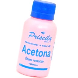 REMOVEDOR DE ESMALTES A BASE DE ACETONA  PRISCILA - 100ml - QUALIDADE E EFICIÊNCIA A TODA PROVA.