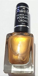 COR DOURADO - ESMALTE DE UNHA PRISCILA - QUALIDADE, BRILHO e DURABILIDADE