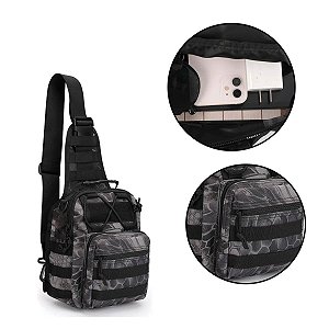 Bag Bolsa de Ombro Tática Militar [Preto]