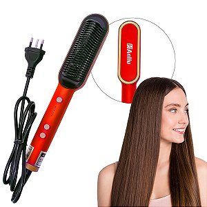 Escova Elétrica Alisadora [Vermelho]
