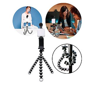 Kit Gravação Youtuber Live Tripé Led Microfone