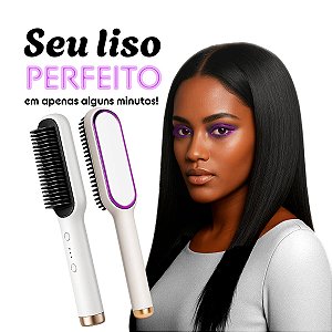 Escova Alisadora Bivolt [Branco]