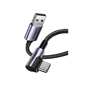 Cabo USB / USB-C Ugreen 3A US284 1M 90 Graus Preto