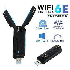 Wireless Adaptador USB 3000mbps Wifi 6E AX3000 Triband FU-AX3000F Fenvi