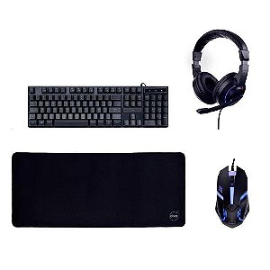 Combo 4 em 1 Dazz Novacore Gamer Headset Mouse Teclado Mousepad