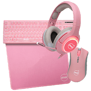 Combo 4 em 1 Dazz Serie M Gamer Rosa