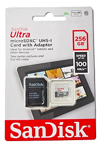 Cartão de Memoria 256Gb Sandisk Ultra UHS-I 100MB/s