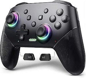 Controle Sem fio Switch PC com Macro Gyro RGB Datafrog