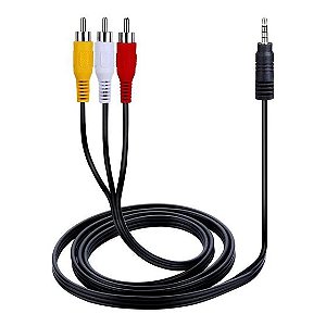 Cabo de Audio P3 x 3 RCA ou P2 X 2 RCA
