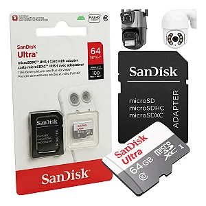 Cartão de Memoria 64GB Sandisk Ultra UHS-I 100MB/s