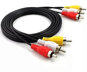Cabo de Audio e Video 3 RCA x 3 RCA 1,5m
