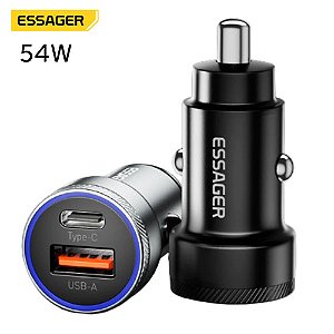 Carregador Veicular Essager 54w Duplo USB-A e USB-C