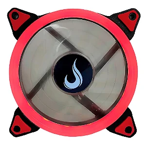 COOLER FAN 12 x 12 cm 120mm RiseMode Led Vermelho