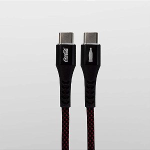 Cabo USB-C / USB-C Iwill Coca-Cola Elite 1,2 m Preto e Vermelho