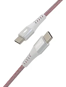 Cabo USB-C / USB-C Iwill Coca-Cola Elite 1,2 m Branco e Vermelho