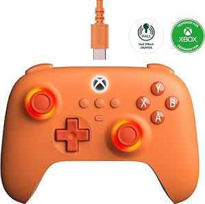 Controle 8BitDo Ultimate C Wired Hall Effect Laranja 82CF Licenciado Xbox e Windows (1 mês Xbox Ultimate grátis)