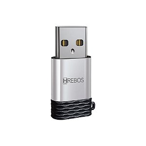 Adaptador OTG USB macho para USB-C Fêmea Hrebos AD-209