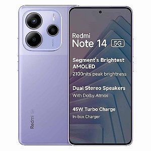Celular Xiaomi Redmi Note 14 5G 128GB 8GB 5110mAh 45w Roxo