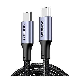 Cabo USB-C / USB-C Ugreen 5A 100w US316 Trançado 1m