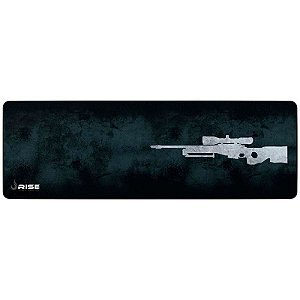 Mousepad Gamer 900 x 300mm Rise Mode Sniper Cinza - RG-MP-06-SPG
