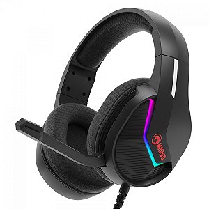 Headset Marvo USB RGB 50mm H8618 BK