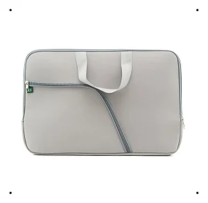 Pasta Capa para Notebook 15,6 Neoprene com Bolso e Alça Cinza