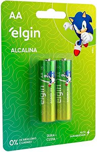 Pilha Alcalina AA Elgin c/ 2