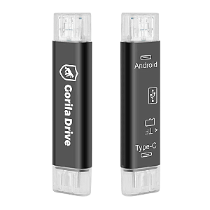 Leitor de Cartão de Memoria USB 3.0 OTG USB - USB-C e Micro USB Gorila Drive