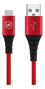 Cabo USB / USB-C Gorila Tech Proof Vermelho 1.2m